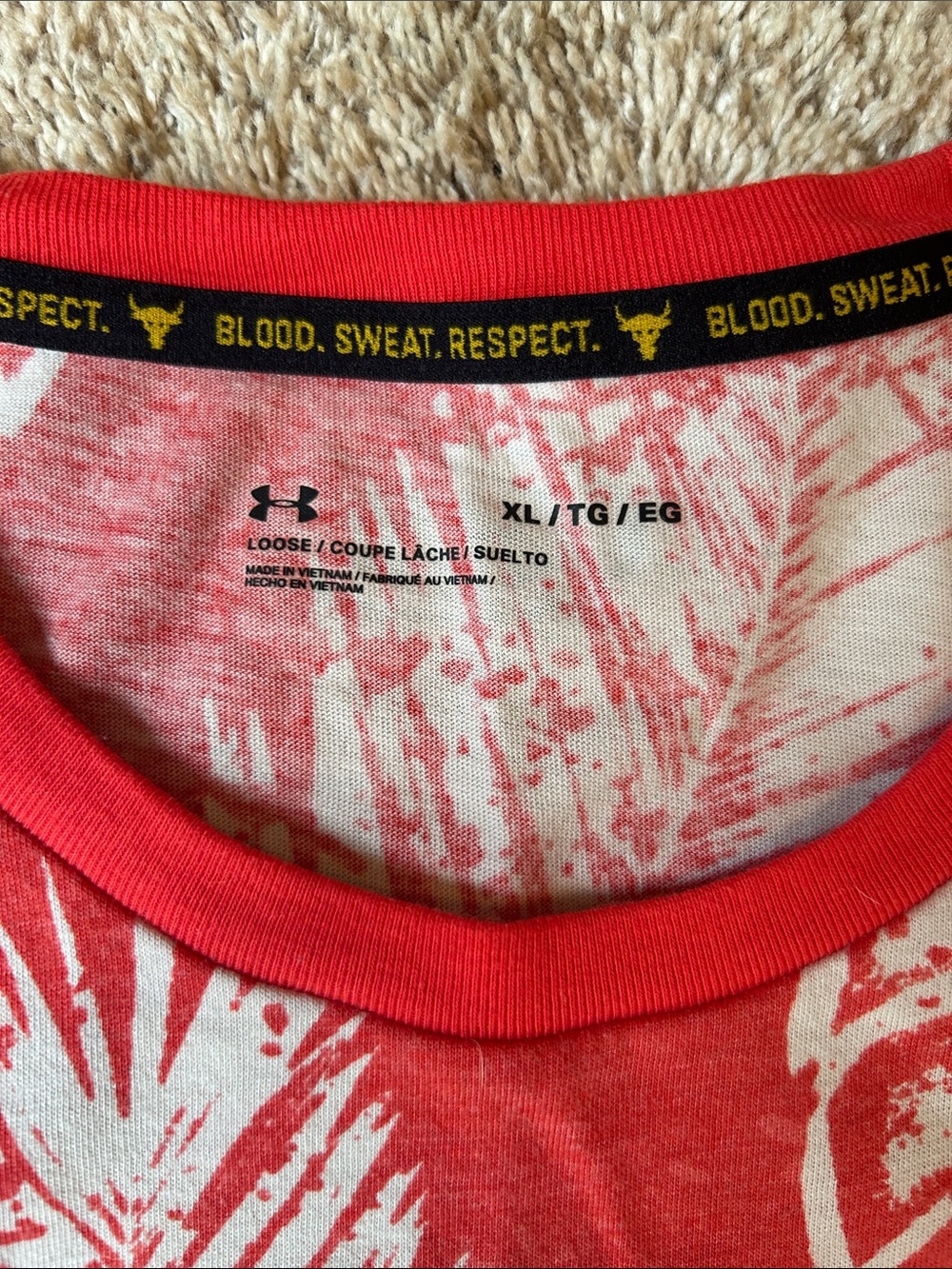 Under Armour Red & White 'Warrior Mana' Short Sleeve Tee - Picture 3 of 6